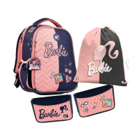 Набор школьный ортопедический рюкзак + пенал + сумка для обуви YES H-100 Barbie (559111К)