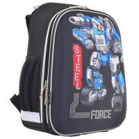 Рюкзак школьный ортопедический каркасный 1 Вересня H-12 Steel Force код: 555950