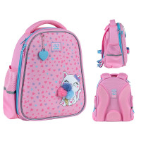 Рюкзак шкільний напівкаркасний GoPack Fluffy Kitten 34 см (GO25-165S-2)