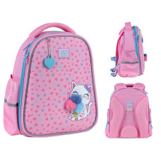 Рюкзак шкільний напівкаркасний GoPack Fluffy Kitten 34 см (GO25-165S-2)