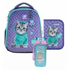 Рюкзак шкільний каркасний + пенал + пляшка Kite Education Studio Pets (SP25-555S-2)