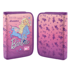 Пенал-книжка твердый YES одинарный с двумя клапанами HP-04 Barbie сиреневый (533065))