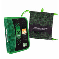 Пенал твердый одинарный без кламапана + сумка для обуви Yes Minecraft HP-04 (533614К)