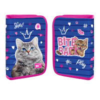 Пенал-книжка твердый YES одинарный с клапаном HP-03 Cats (533332)