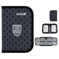 Пенал-книжка шкільний Kite College Line Boy (K25-622-2, 1 відділення, 2 відворот)