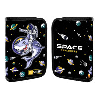 Пенал-книжка твердый Smart одинарный с двумя клапанами HP-04 Space (533297)