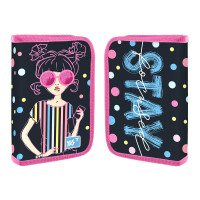 Пенал-книжка твердый YES одинарный с двумя клапанами HP-04 Girls style (533120)