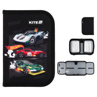 Пенал-книжка шкільний Kite Hot Wheels (HW25-622-1, 1 відділення, 2 відворот)