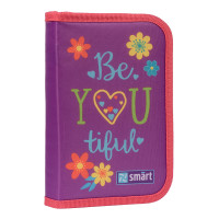 Пенал-книжка твердый Smart одинарный с двумя клапанами HP-04 BeYOUtiful пурпурный (532832))