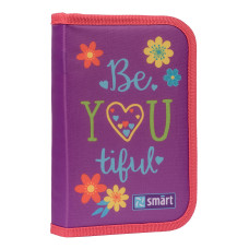 Пенал-книжка твердый Smart одинарный с двумя клапанами HP-04 BeYOUtiful пурпурный (532832))