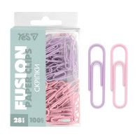 Скріпки Yes Fusion 28мм 100шт (140227)