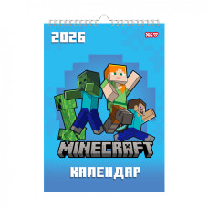 Календар-планер настінний, розклад на місяць Yes Minecraft на 2026 р (270270)