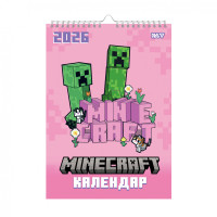 Календар-планер настінний, розклад на місяць Yes Minecraft на 2026 р (270280)