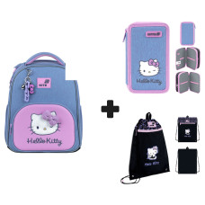Набір шкільний каркасний рюкзак + пенал + сумка Kite Education Hello Kitty (HK26-556MК1)