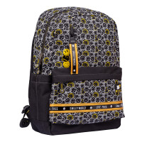 Рюкзак школьный Yes TS-56 Smiley World Black&Yellow (554561)
