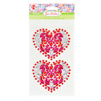 Набор аппликаций Santi из кристаллов самоклеящихся «Hearts» 9.5*15 см. код: 742532