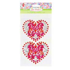 Набор аппликаций Santi из кристаллов самоклеящихся «Hearts» 9.5*15 см. код: 742532
