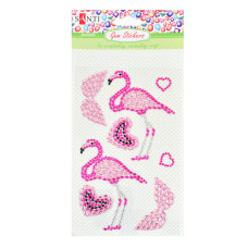 Набор аппликаций Santi из кристаллов самоклеющихся «Two flamingos» 9.5*15 см. код: 742534