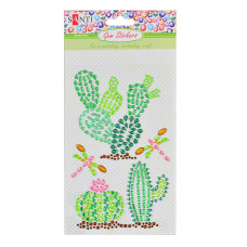 Набор аппликаций Santi из кристаллов самоклеящихся «Trendy Cactus» 9.5*15 см. код: 742536