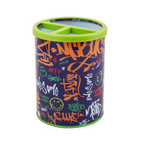 Стакан-подставка YES круглая метал. Smiley World Pattern 8*11см код: 470457