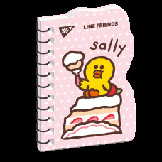Блокнот В7 60 аркушів подв спіраль Line Friends Sally клітинка YES (151806)