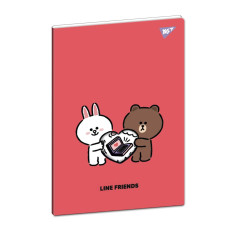 Зошит для записів А4 40 арк з висічкою Line Friends клітинка YES (681843)