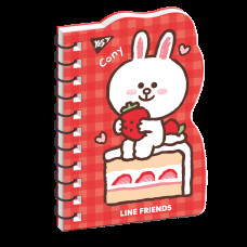 Блокнот В7 60 аркушів подв спіраль Line Friends Cony клітинка YES (151807)