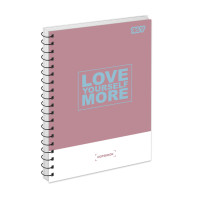 Зошит для записів Yes Love More одинарна спіраль А5/80 аркушів (152430)