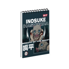 Зошит для записів Yes Demon Slayer Inosuke одинарна спіраль А6/80 аркушів (152470)