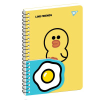 Блокнот 2 в 1 В5 В7 80 арк 20 арк подвійна спіраль Line Friends Sally клітинка YES (151780)