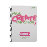 Зошит для записів Yes А5 80 аркушів клітинка на спіралі Create (152307)