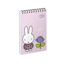 Зошит для записів Yes Miffy flower одинарна спіраль А7/80 аркушів (152349)