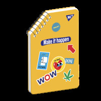 Блокнот 95х145 60 листов на cпирали Sticky mood без линовки YES (151823)