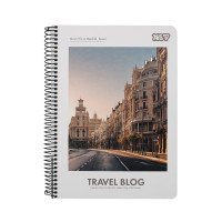Зошит для записів Yes А5 80 аркушів клітинка на спіралі Travel (152288)