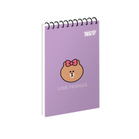 Зошит для записів Yes Line Frinds: Be Cute одинарна спіраль А7/80 аркушів (152514)