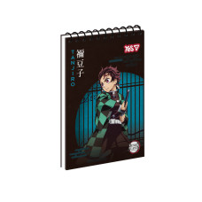 Зошит для записів Yes Demon Slayer одинарна спіраль А7/80 аркушів (152352)