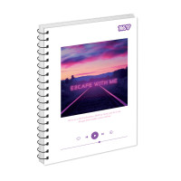 Зошит для записів Yes Neon horizon одинарна спіраль А5/80 аркушів (152444)