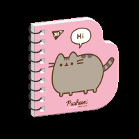 Блокнот 100x100 30 аркушів подв спіраль Pusheen крапки YES (151794)