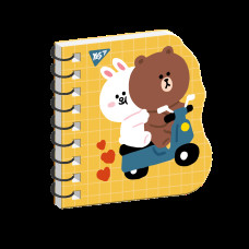 Блокнот 100x100 30 листов дв спираль Line Friends yellow точки YES (151812)
