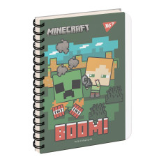 Тетрадь с разделителями студенческая офисная YES В6/144 Minecraft пластиковая обложка (681890)
