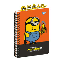 Блокнот YES А5 80 арк. cпіраль з роздільниками Minions (151778)