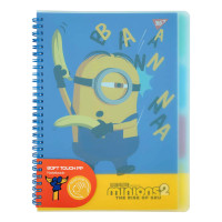 Тетрадь для записей YES В5 80 л. софт-тач пласт.обл. Minions (765743)