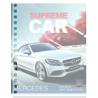 Зошит А5 144 клітинка Пластикова обкладинка Supreme Cars Yes (681483)