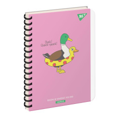 Тетрадь с разделителями студенческая офисная YES В6/144 Duck пластиковая обложка (681896)