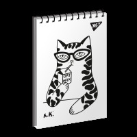 Зошит для записів YES А7/80 на спірали Tattoo cats набір 6 шт. (151864)
