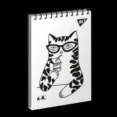 Тетрадь для записей YES А7/80 на спирали Tattoo cats набор 6 шт. (151864)