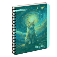 Тетрадь школьная А5 144 листа пл.обл. Dreamer animals YES (681972)