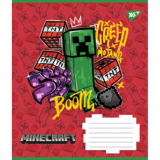Тетрадь школьная А5/12 линия Yes Minecraft набор 25 шт (767226)
