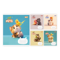 Зошит шкільний Yes Cat and pets А5 12 аркушів коса лінія (768702)