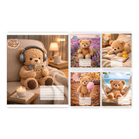 Зошит шкільний 1Вересня Bear stories А5 18 аркушів клітинка (768972)